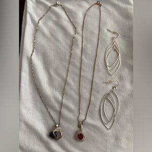 Silver Necklaces & Earring Bundle